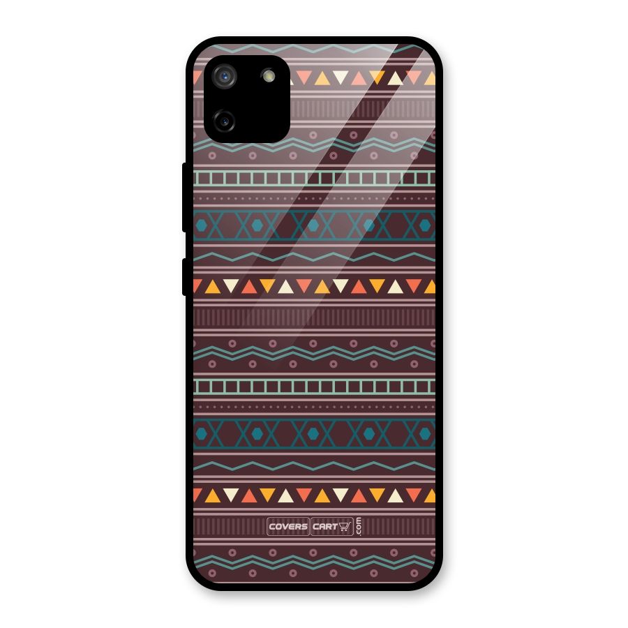 Classic Aztec Pattern Glass Back Case for Realme C11