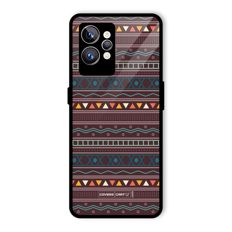 Classic Aztec Pattern Glass Back Case for Realme GT2 Pro