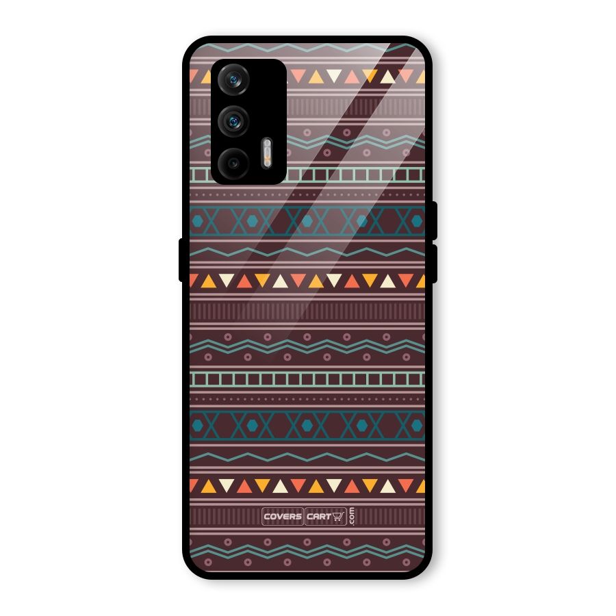 Classic Aztec Pattern Glass Back Case for Realme GT 5G