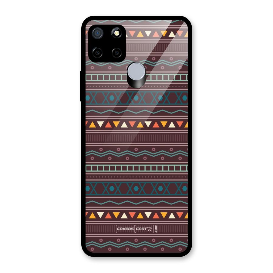 Classic Aztec Pattern Glass Back Case for Realme Narzo 20