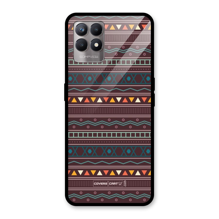 Classic Aztec Pattern Glass Back Case for Realme Narzo 50