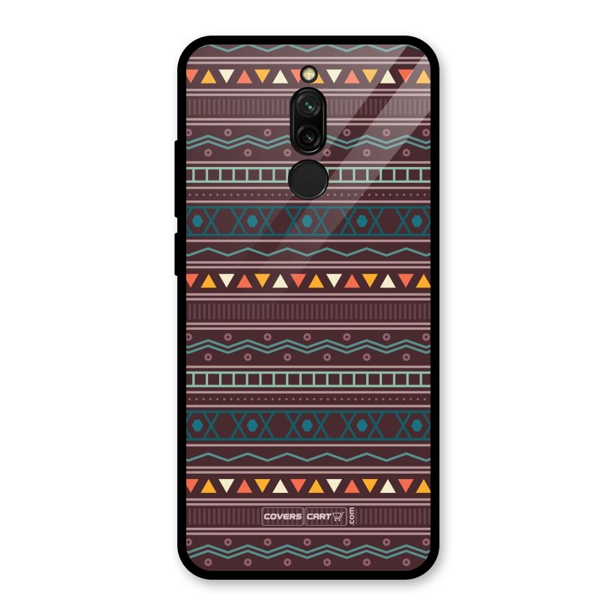 Classic Aztec Pattern Glass Back Case for Redmi 8