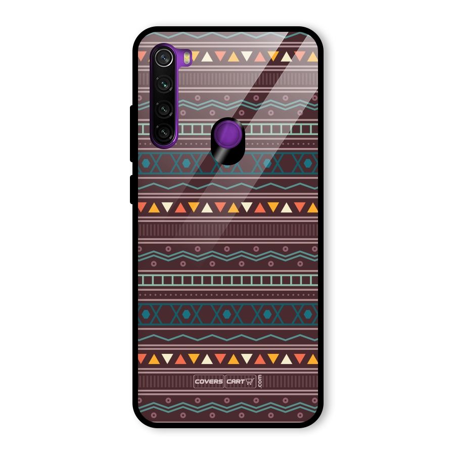 Classic Aztec Pattern Glass Back Case for Redmi Note 8