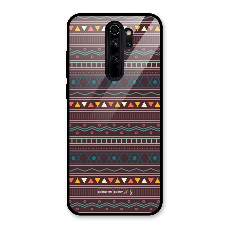Classic Aztec Pattern Glass Back Case for Redmi Note 8 Pro