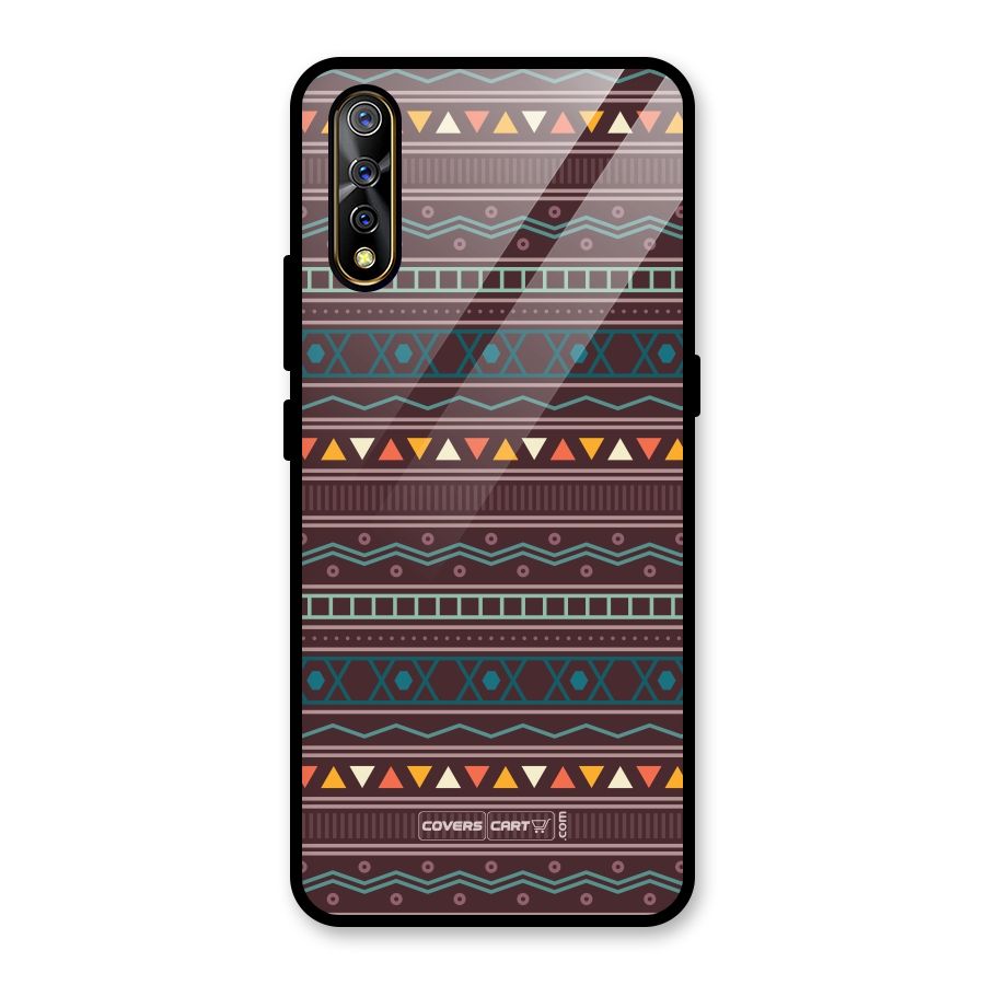 Classic Aztec Pattern Glass Back Case for Vivo S1