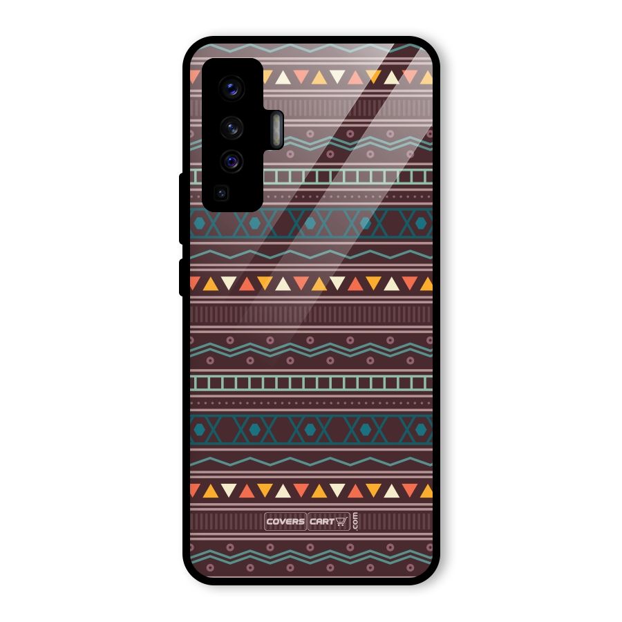 Classic Aztec Pattern Glass Back Case for Vivo X50