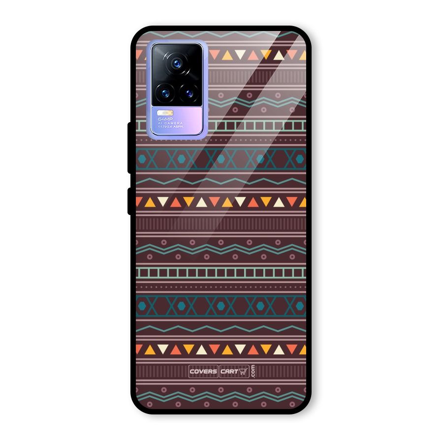 Classic Aztec Pattern Glass Back Case for Vivo Y73