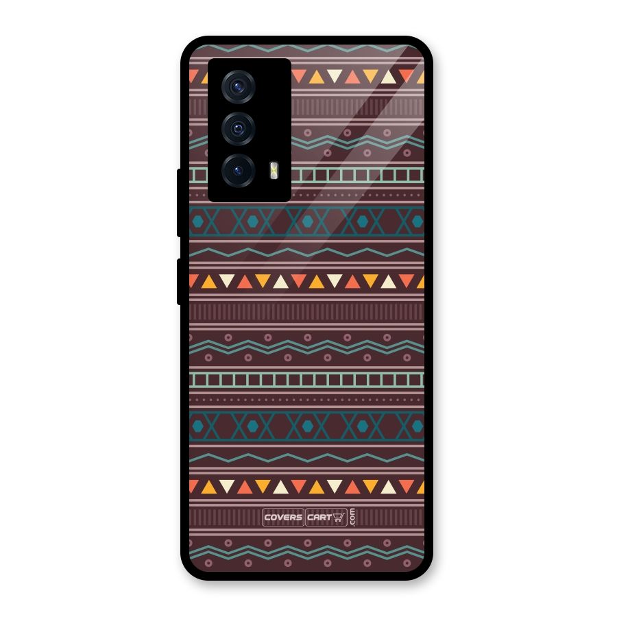 Classic Aztec Pattern Glass Back Case for Vivo iQOO Z5