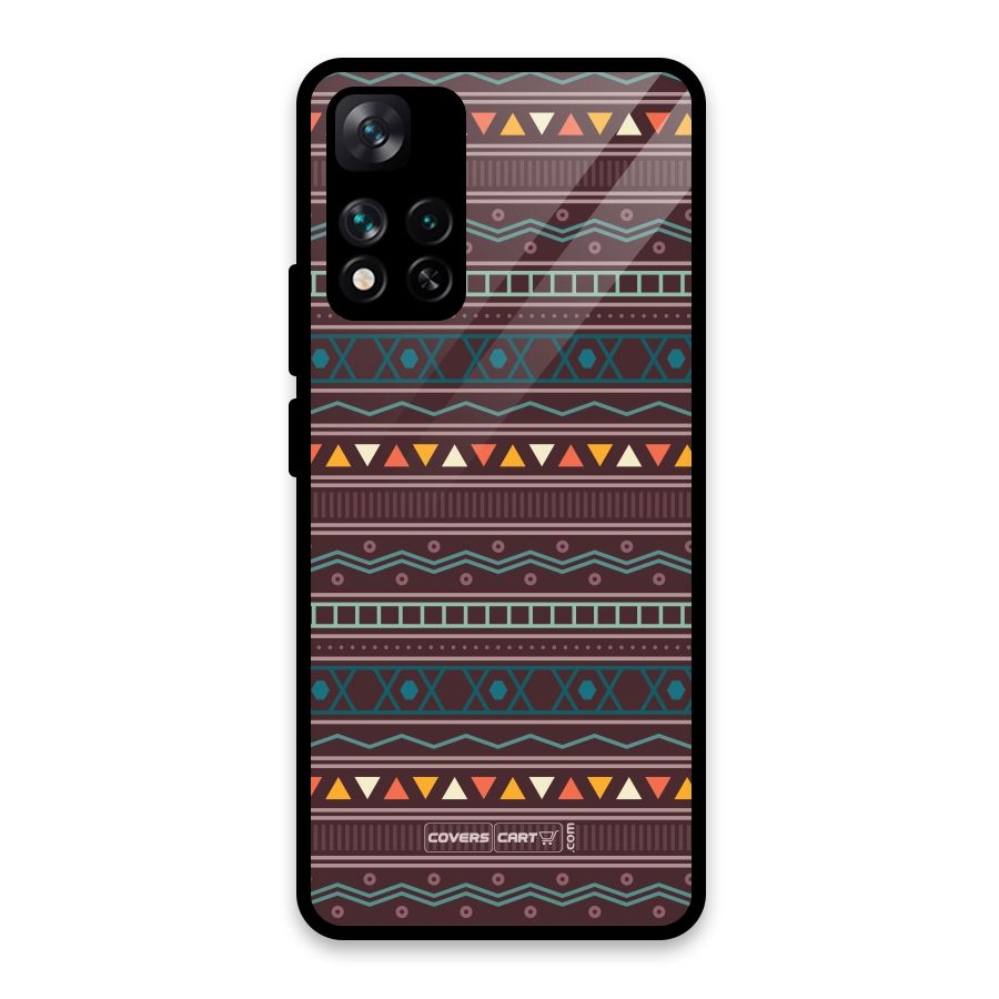 Classic Aztec Pattern Glass Back Case for Xiaomi 11i HyperCharge 5G
