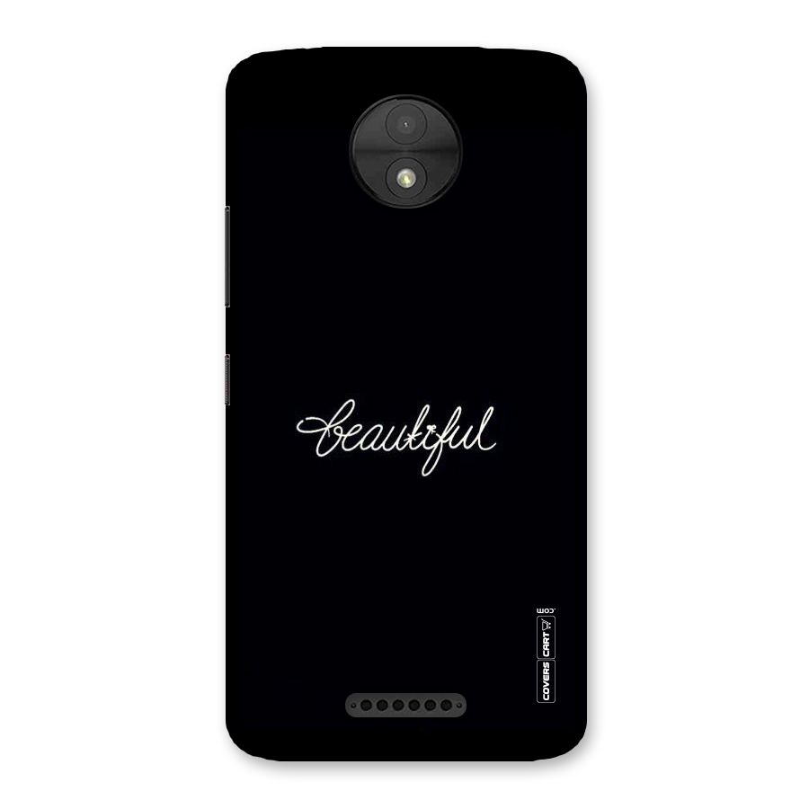 Classic Beautiful Back Case for Moto C
