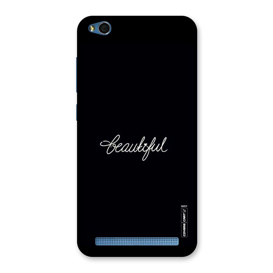 Classic Beautiful Back Case for Redmi 5A