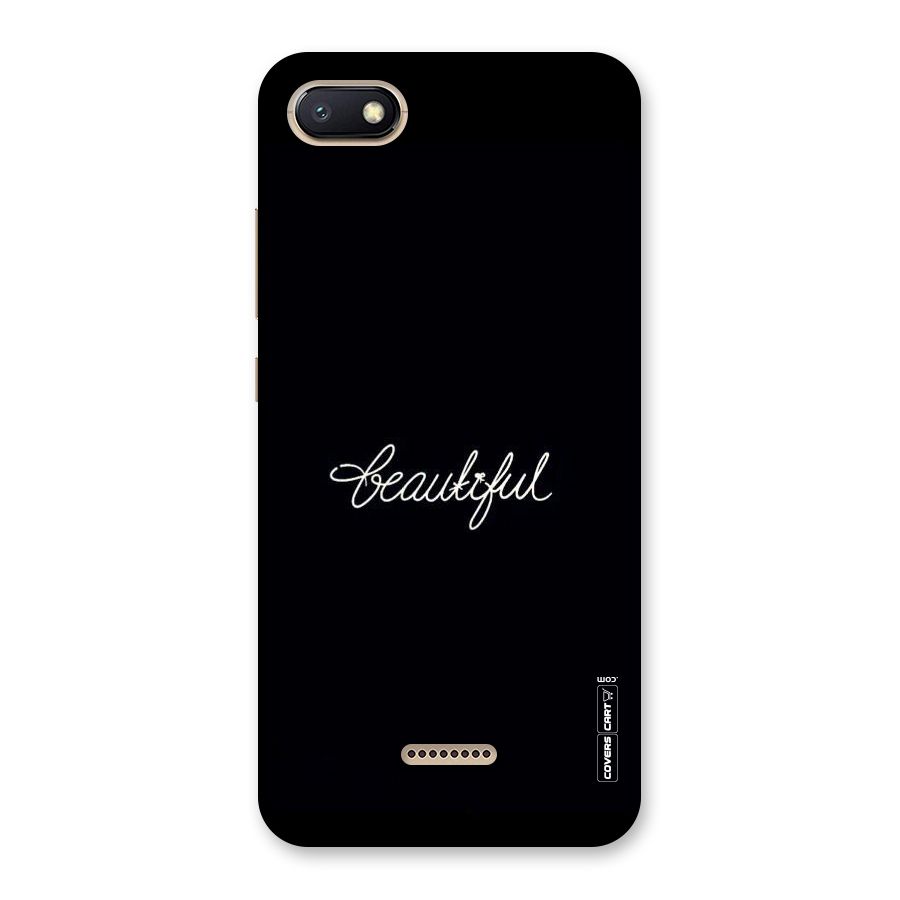 Classic Beautiful Back Case for Redmi 6A