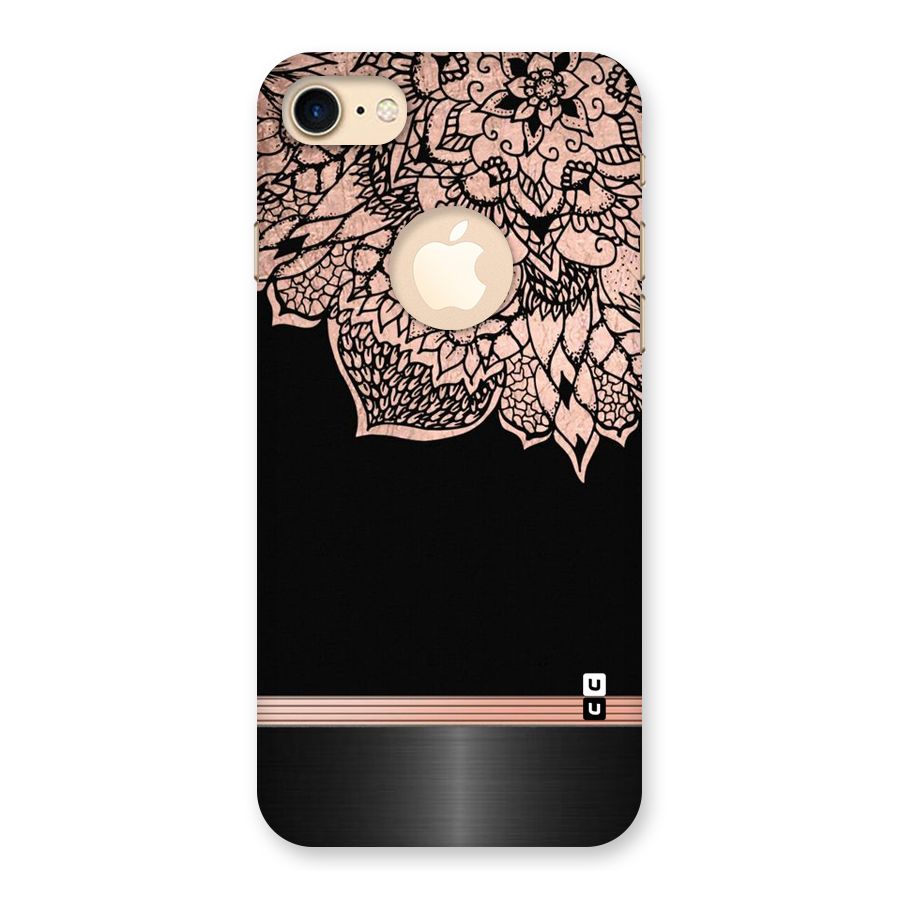 Classic Black Sleak Design Back Case for iPhone 7 Logo Cut