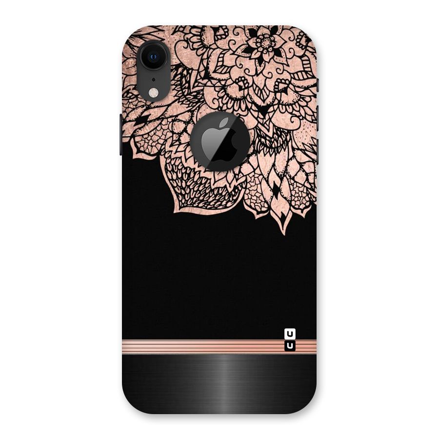 Classic Black Sleak Design Back Case for iPhone XR Logo Cut