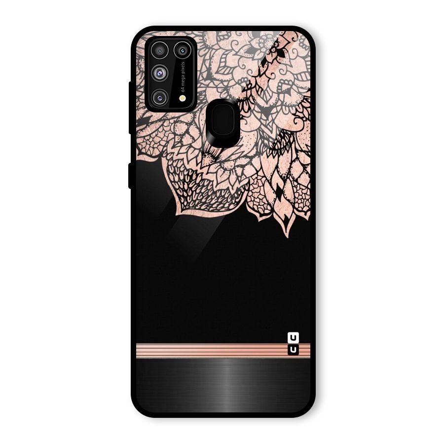 Classic Black Sleak Design Glass Back Case for Galaxy F41