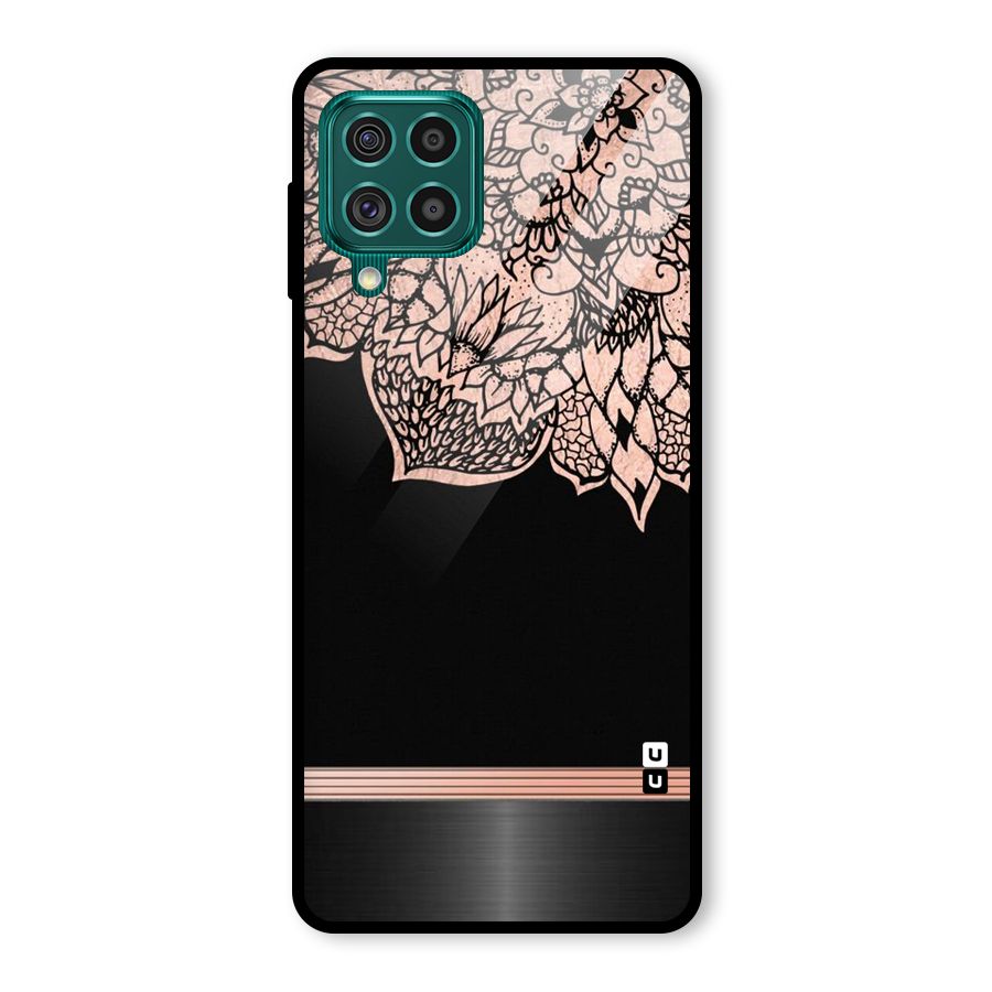 Classic Black Sleak Design Glass Back Case for Galaxy F62