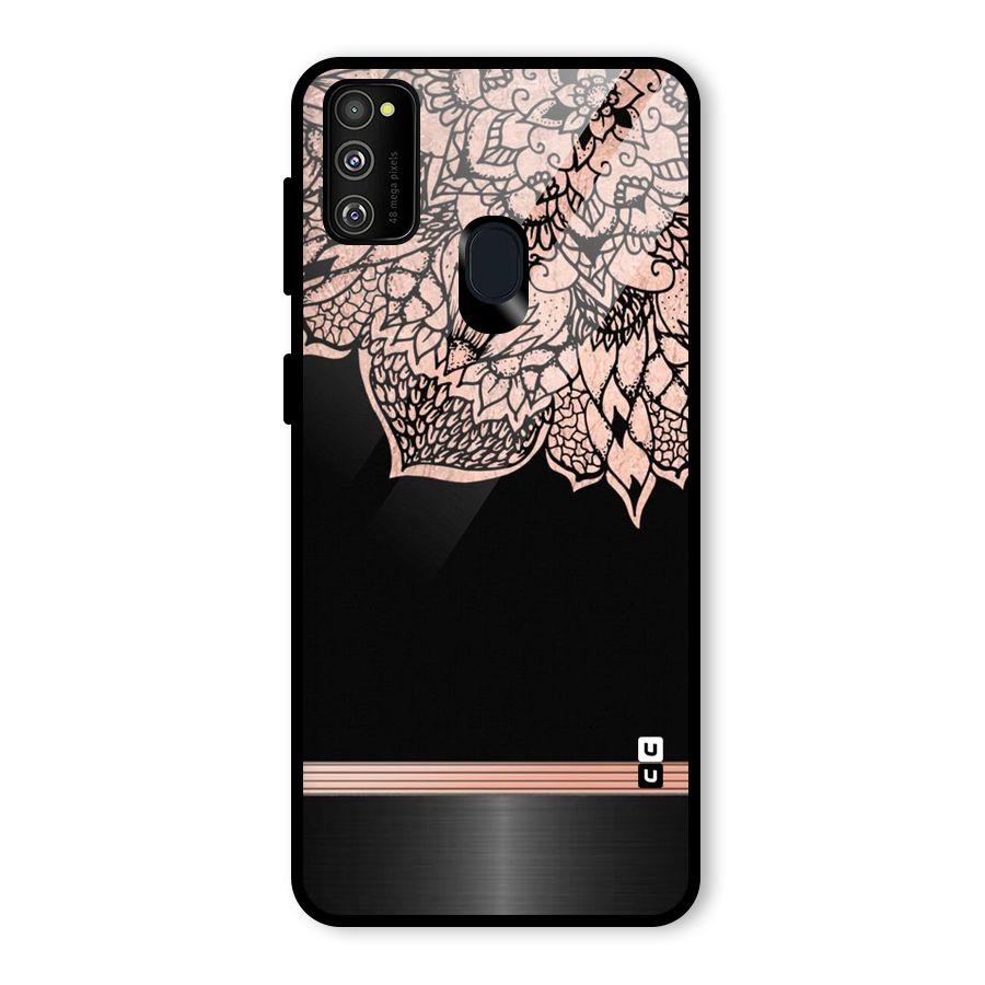 Classic Black Sleak Design Glass Back Case for Galaxy M30s
