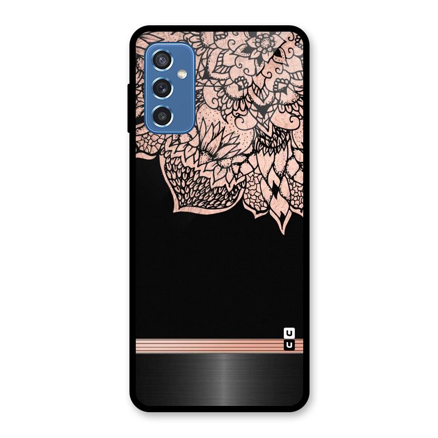 Classic Black Sleak Design Glass Back Case for Galaxy M52 5G