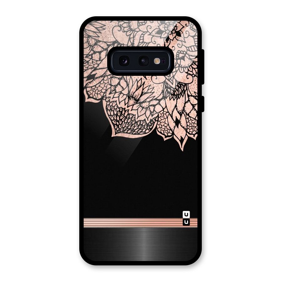 Classic Black Sleak Design Glass Back Case for Galaxy S10e