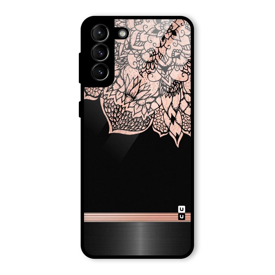 Classic Black Sleak Design Glass Back Case for Galaxy S21 Plus