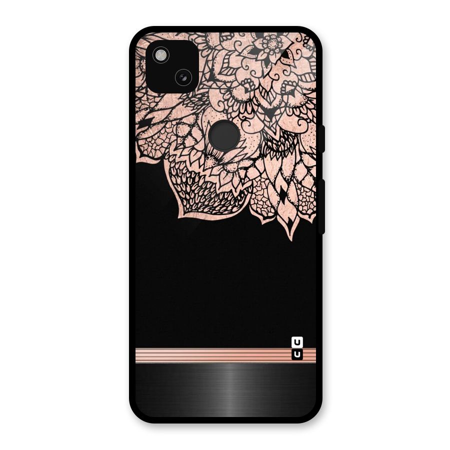 Classic Black Sleak Design Glass Back Case for Google Pixel 4a