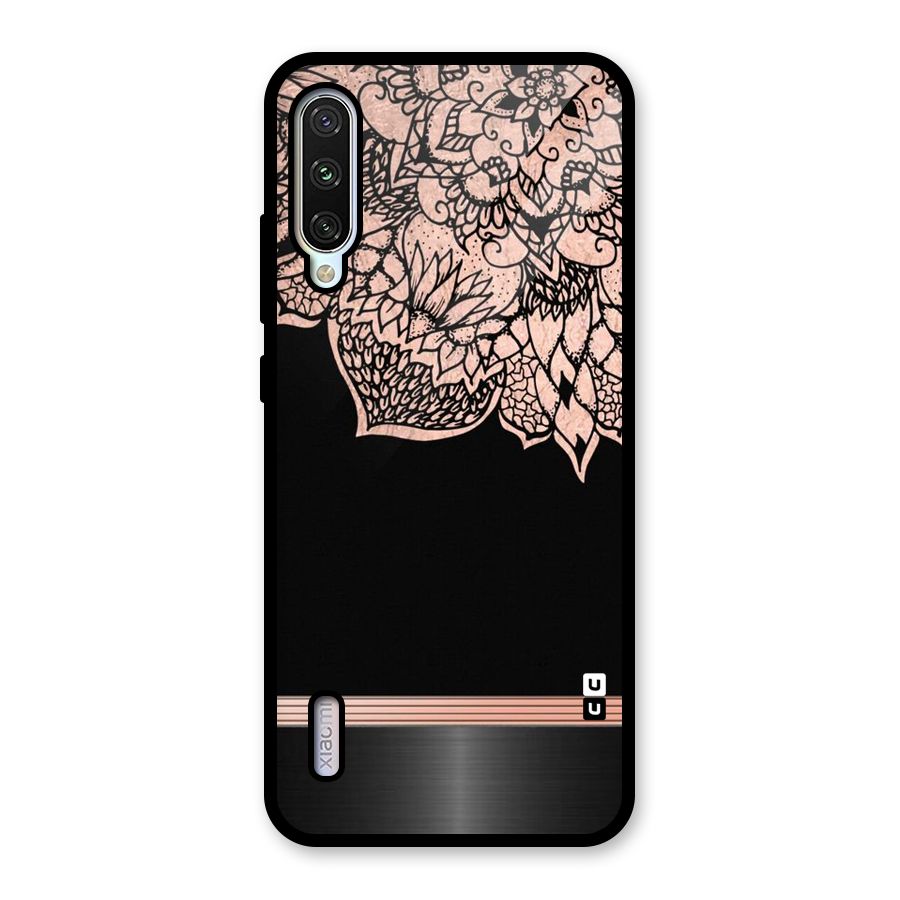 Classic Black Sleak Design Glass Back Case for Mi A3