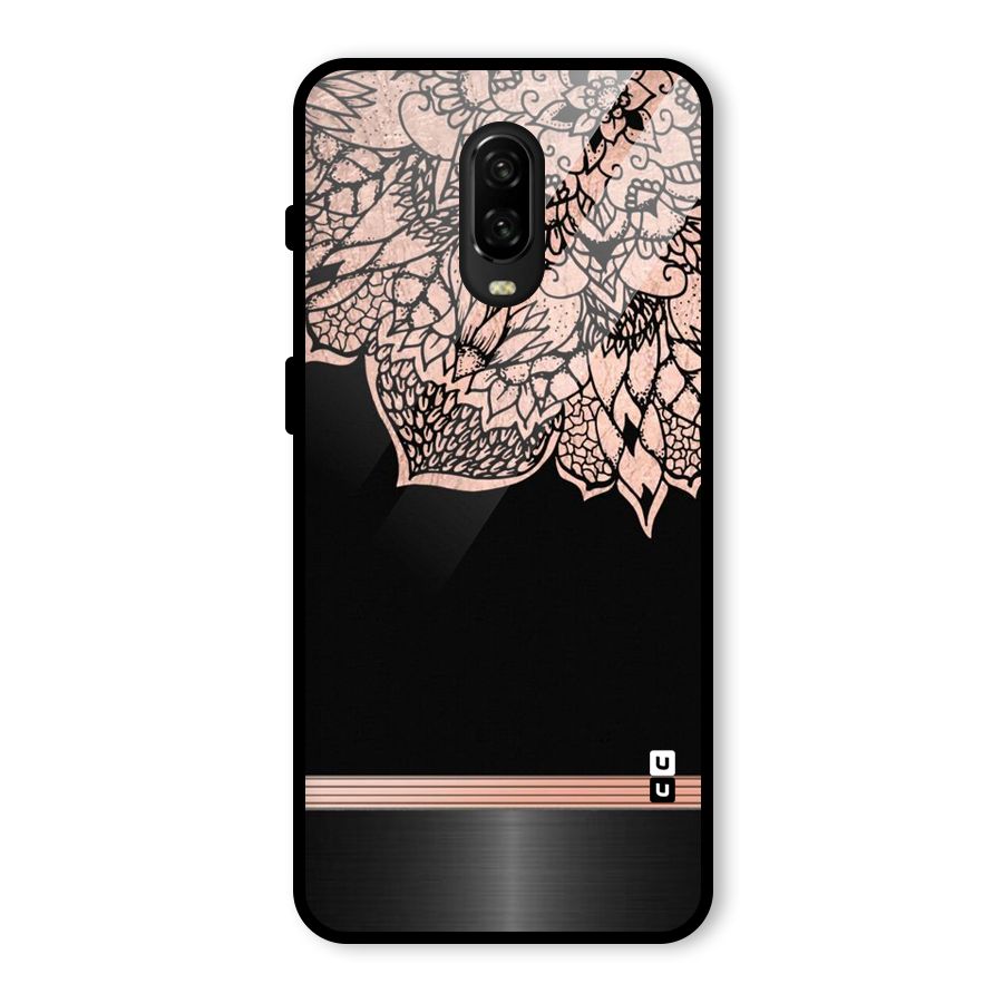 Classic Black Sleak Design Glass Back Case for OnePlus 6T