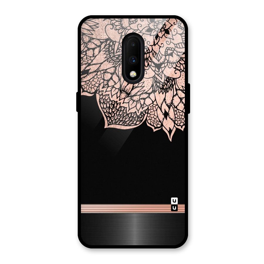 Classic Black Sleak Design Glass Back Case for OnePlus 7