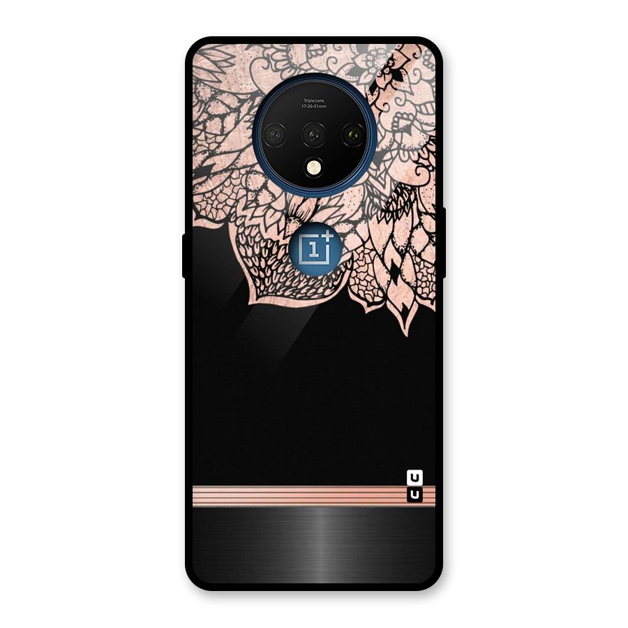 Classic Black Sleak Design Glass Back Case for OnePlus 7T