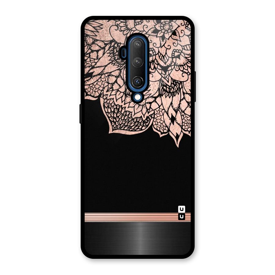 Classic Black Sleak Design Glass Back Case for OnePlus 7T Pro