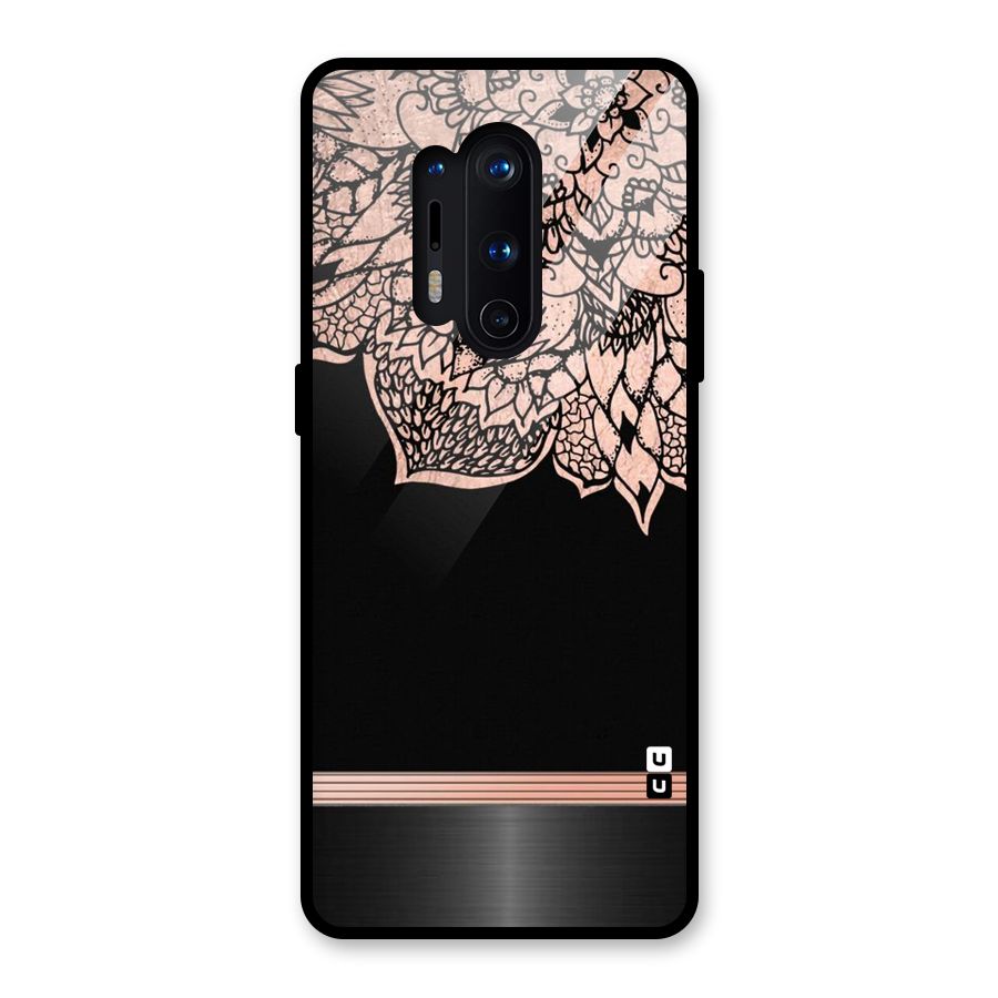 Classic Black Sleak Design Glass Back Case for OnePlus 8 Pro