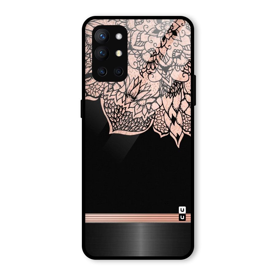 Classic Black Sleak Design Glass Back Case for OnePlus 9R