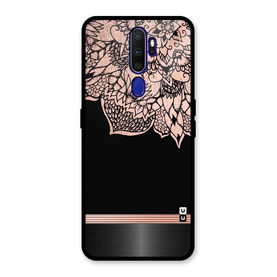 Classic Black Sleak Design Glass Back Case for Oppo A9 (2020)