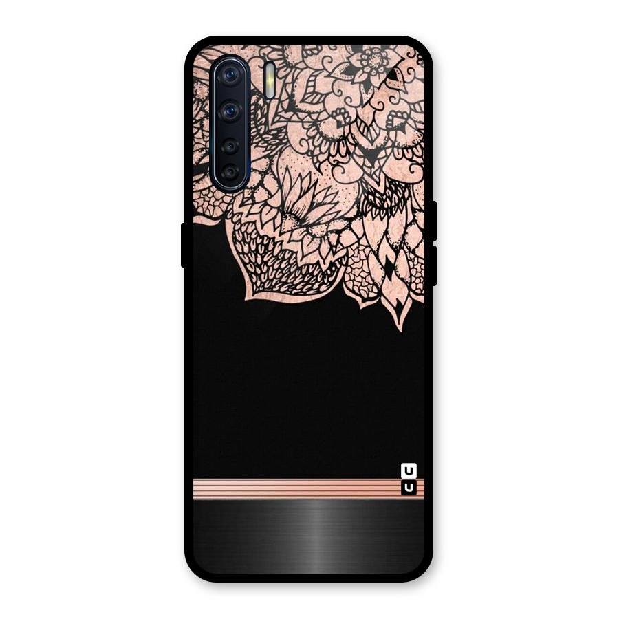 Classic Black Sleak Design Glass Back Case for Oppo F15