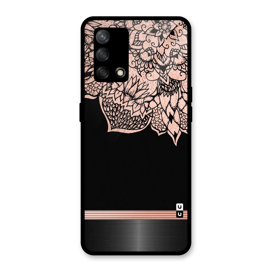 Classic Black Sleak Design Glass Back Case for Oppo F19