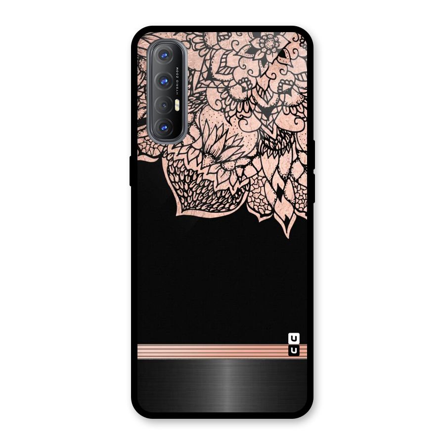 Classic Black Sleak Design Glass Back Case for Oppo Reno3 Pro