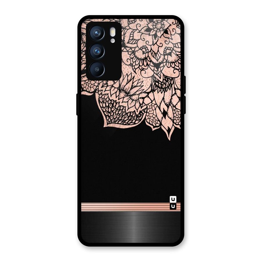 Classic Black Sleak Design Glass Back Case for Oppo Reno6 5G