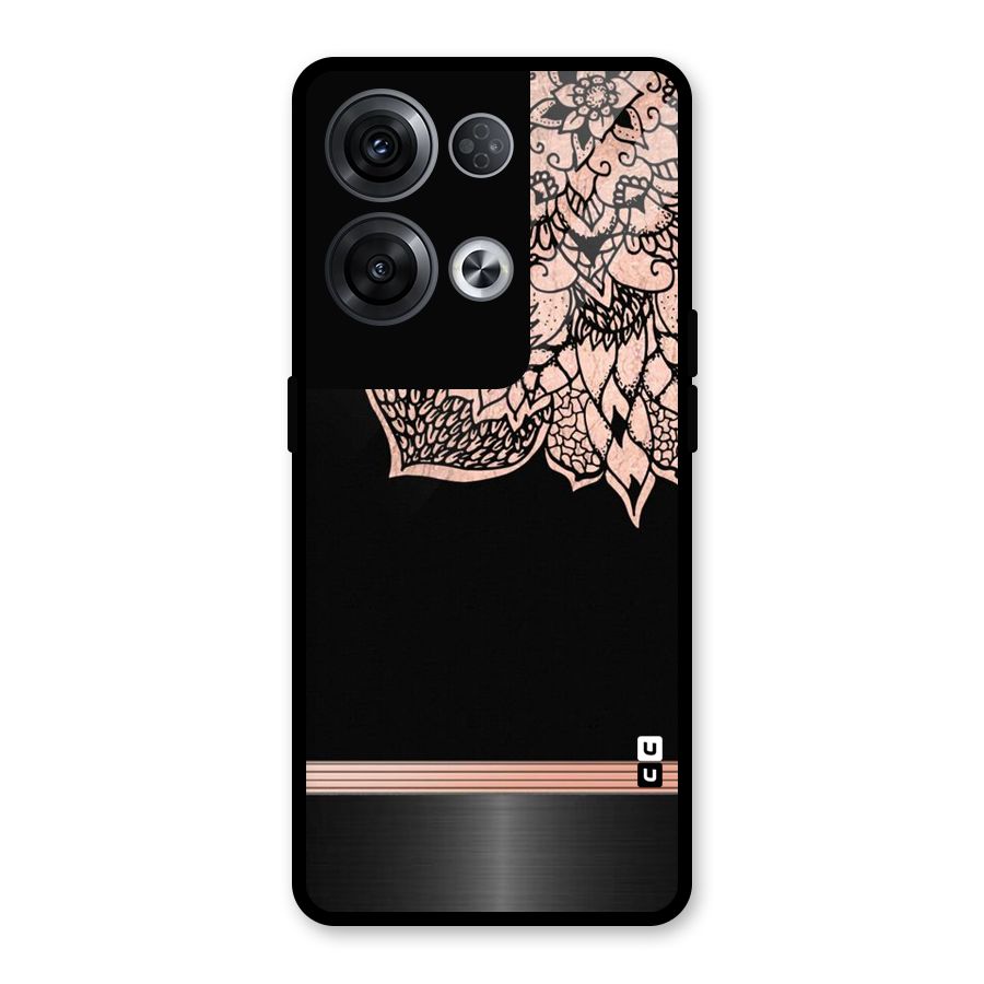 Classic Black Sleak Design Glass Back Case for Oppo Reno8 Pro 5G