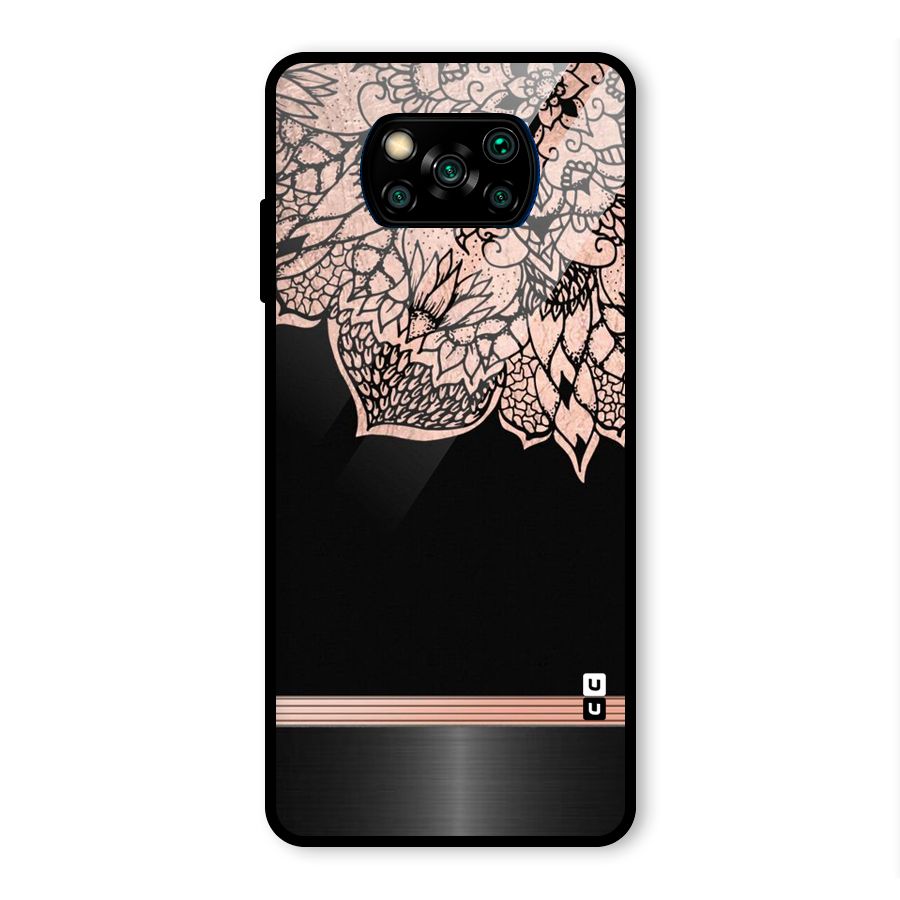Classic Black Sleak Design Glass Back Case for Poco X3 Pro