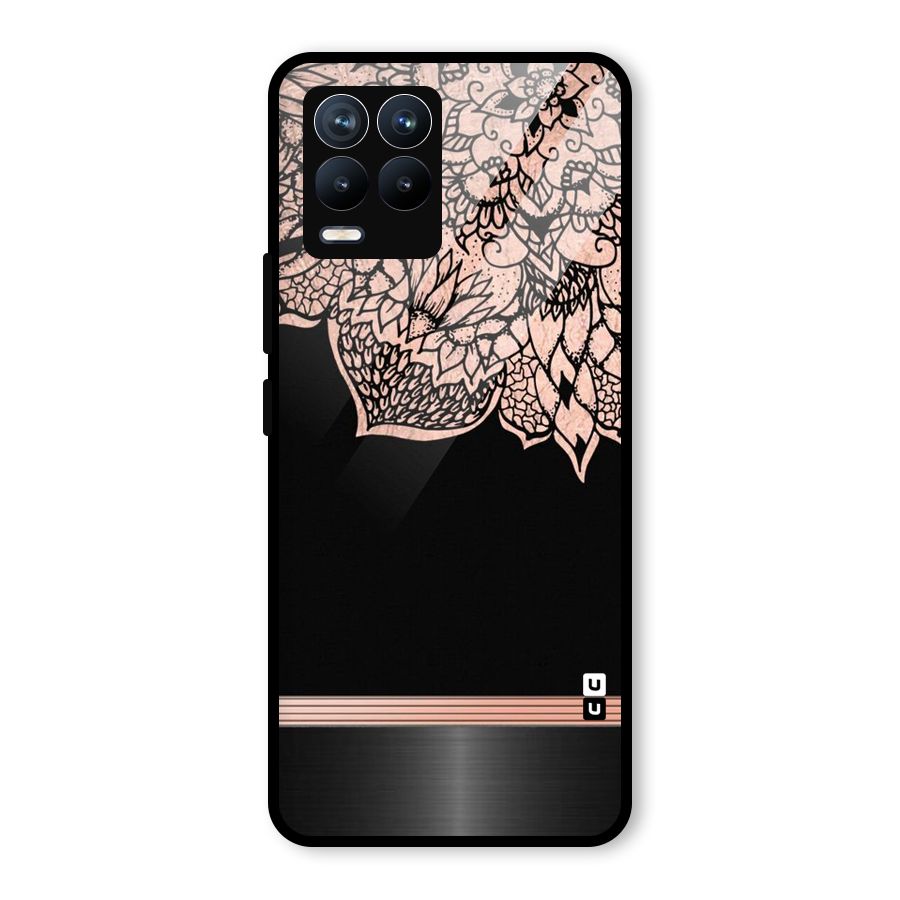 Classic Black Sleak Design Glass Back Case for Realme 8 Pro