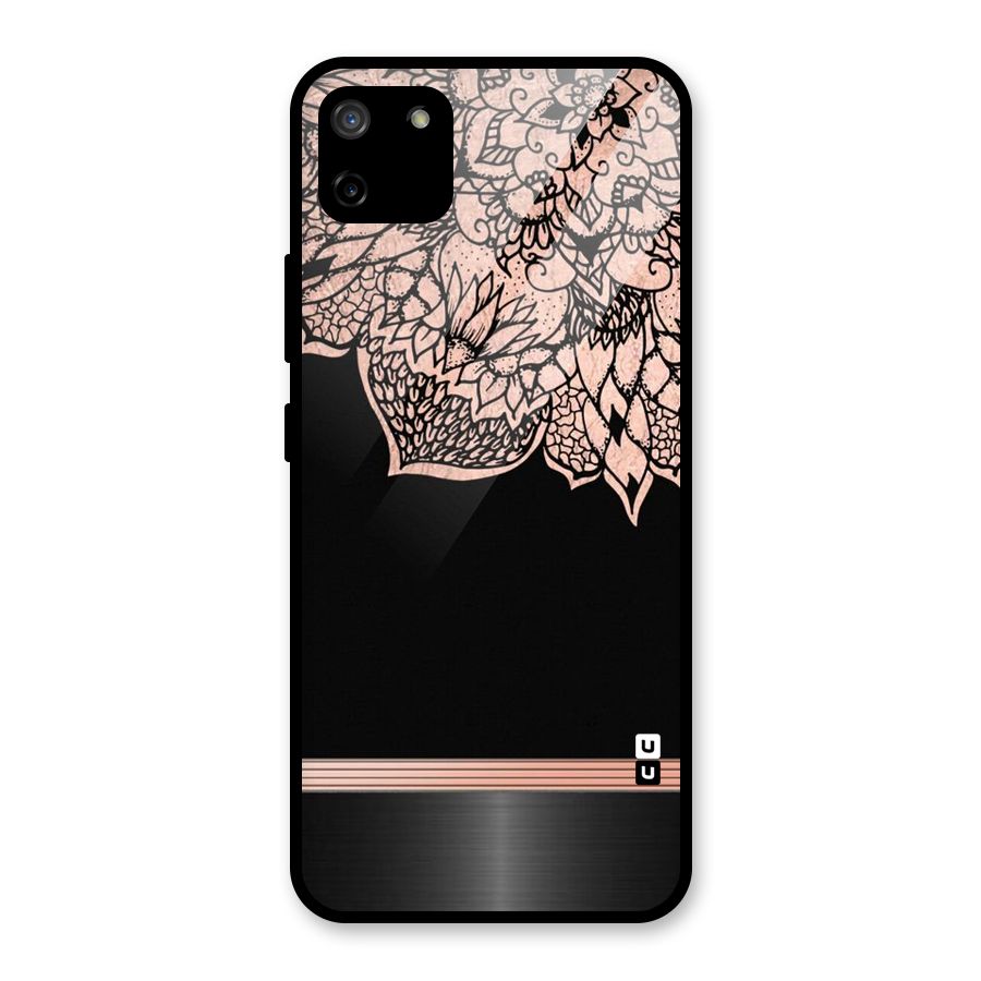 Classic Black Sleak Design Glass Back Case for Realme C11