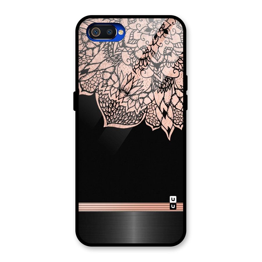 Classic Black Sleak Design Glass Back Case for Realme C2