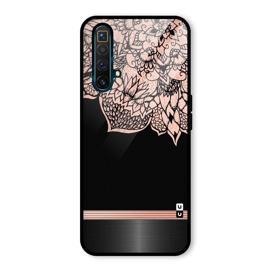 Classic Black Sleak Design Glass Back Case for Realme X3 SuperZoom