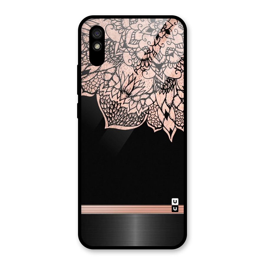 Classic Black Sleak Design Glass Back Case for Redmi 9A
