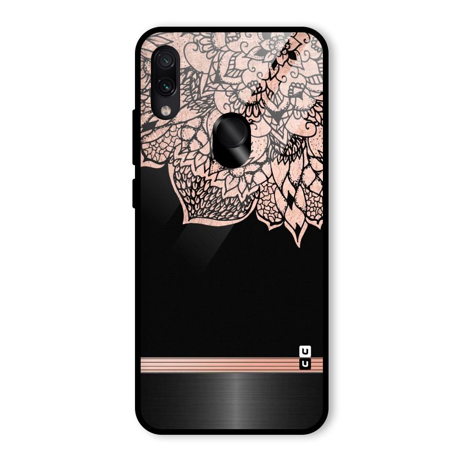 Classic Black Sleak Design Glass Back Case for Redmi Note 7 Pro