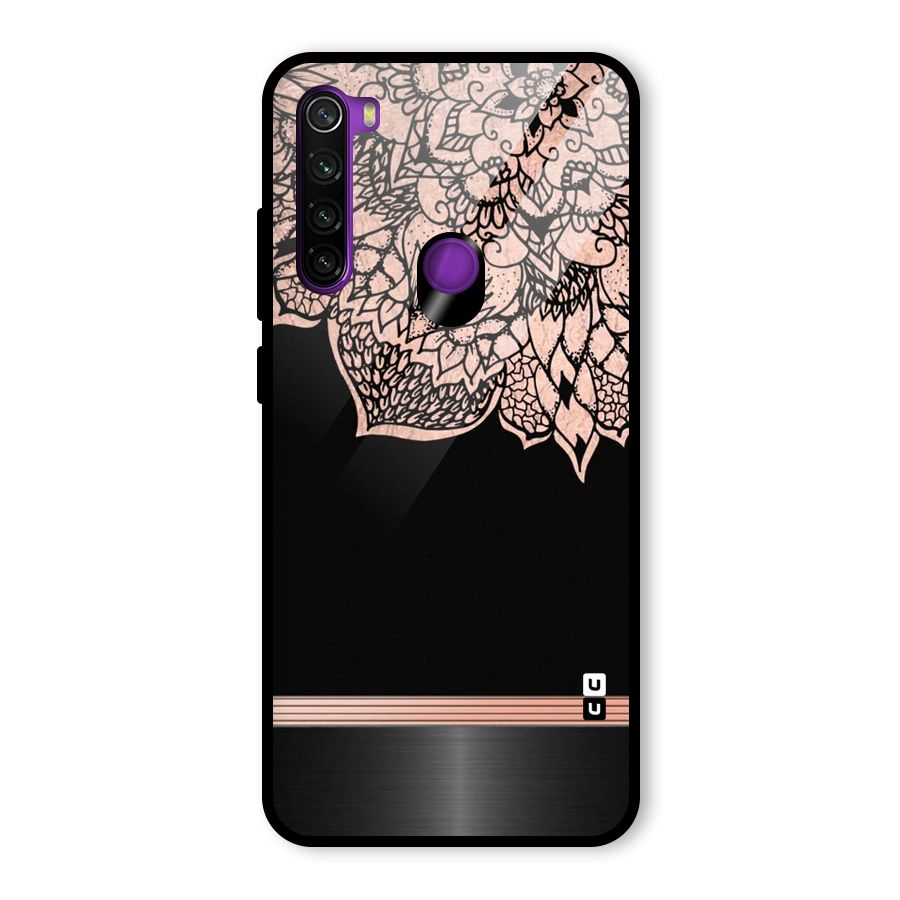 Classic Black Sleak Design Glass Back Case for Redmi Note 8