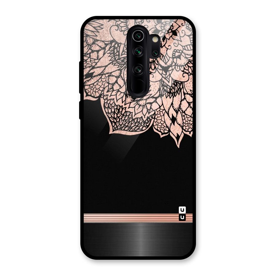 Classic Black Sleak Design Glass Back Case for Redmi Note 8 Pro