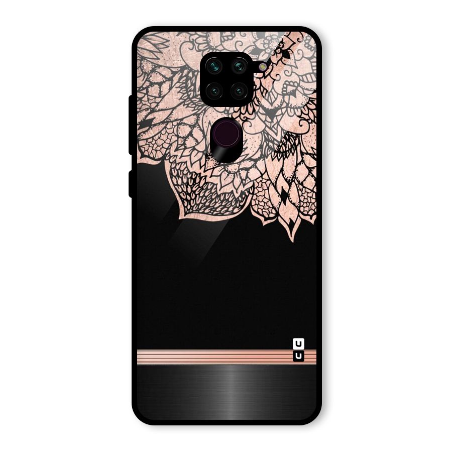 Classic Black Sleak Design Glass Back Case for Redmi Note 9