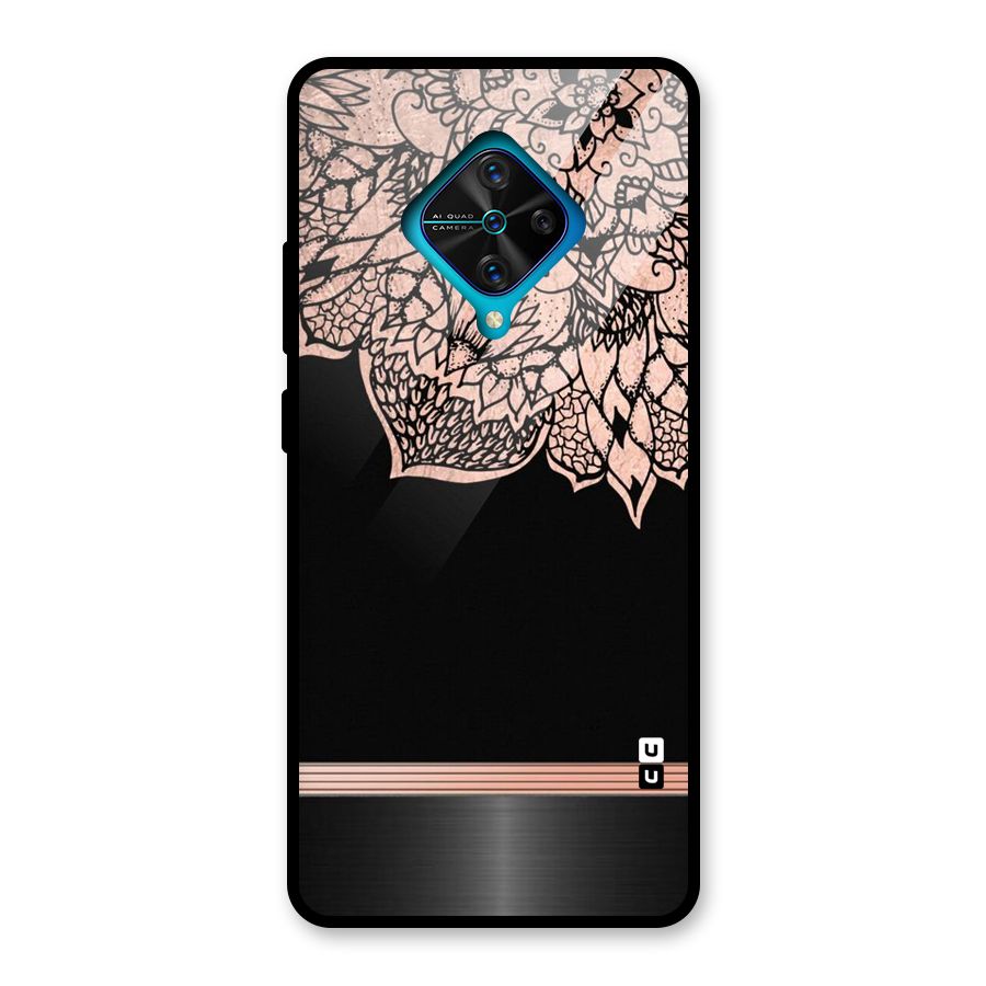 Classic Black Sleak Design Glass Back Case for Vivo S1 Pro