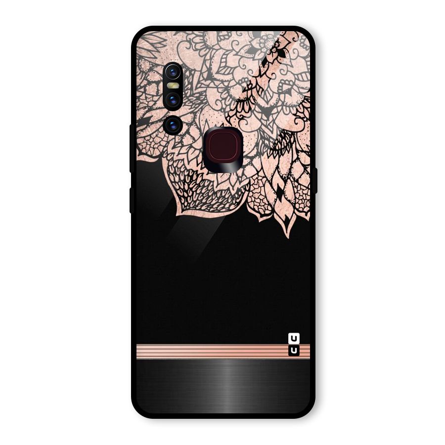 Classic Black Sleak Design Glass Back Case for Vivo V15
